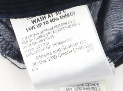 Marks and Spencer Men's Blue Corduroy Trousers - Size 42