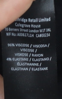 Miss Selfridge Women’s Black Sheath Dress Size 12