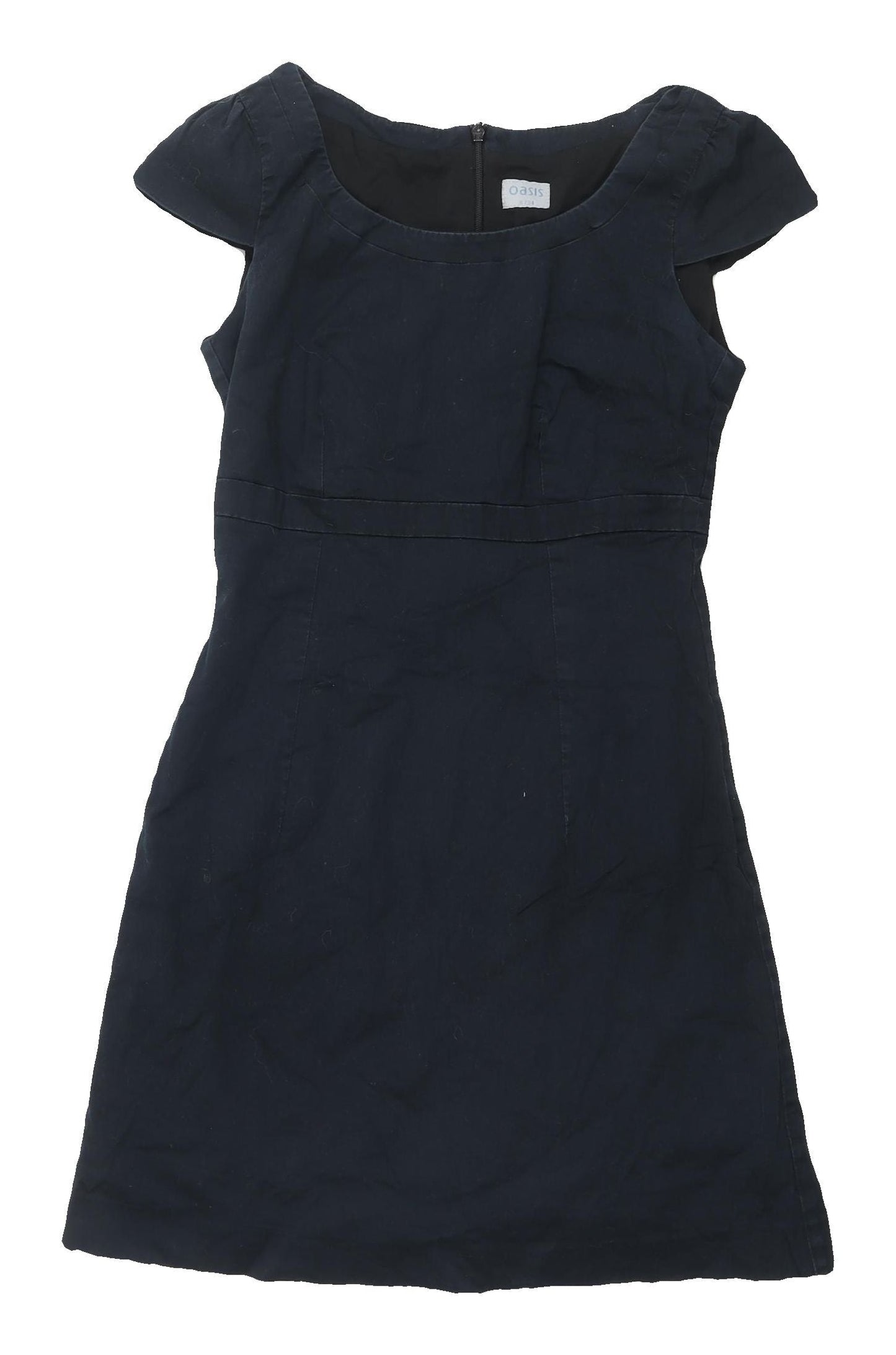 Oasis Women's Black Dress - Size 6, Short Sleeve