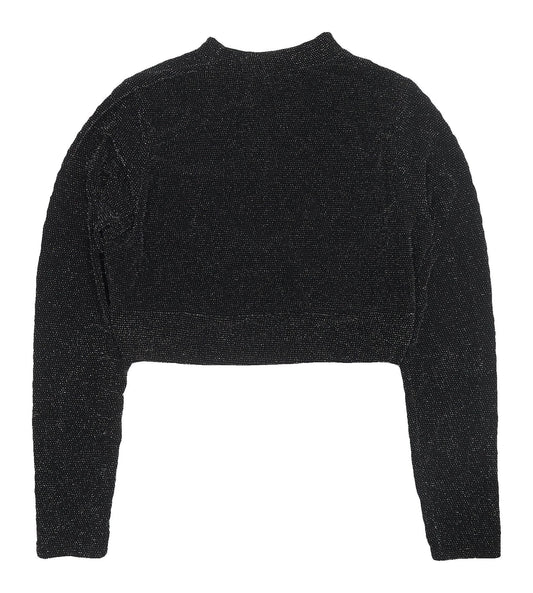 Boohoo Women's Black Cropped Blouse UK 18