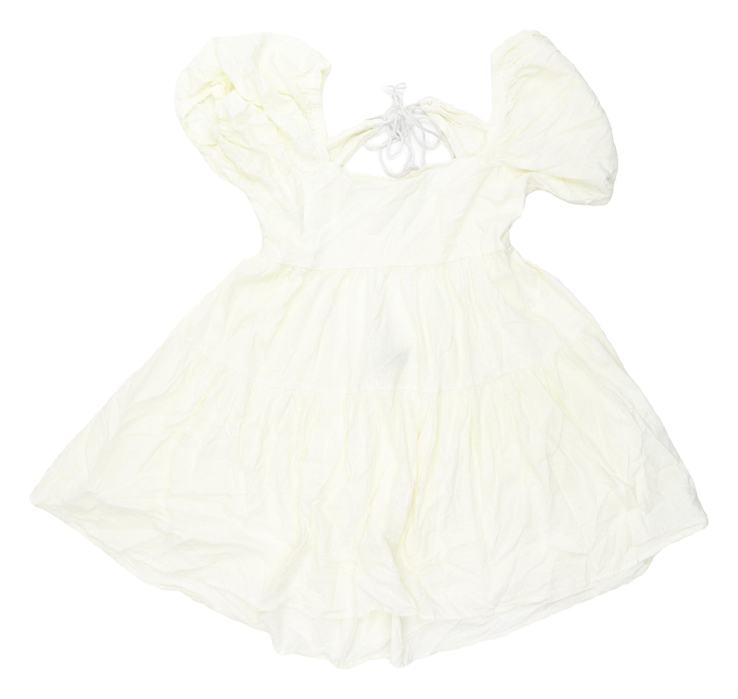 I Saw It First Women Ivory Dress Size 14 Puff Sleeve