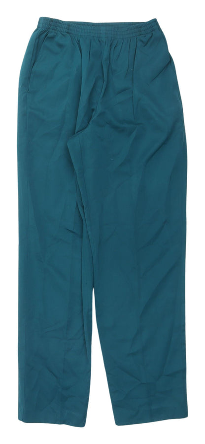 Alfred Dunner Women's Green Trousers Size 8 Straight Leg