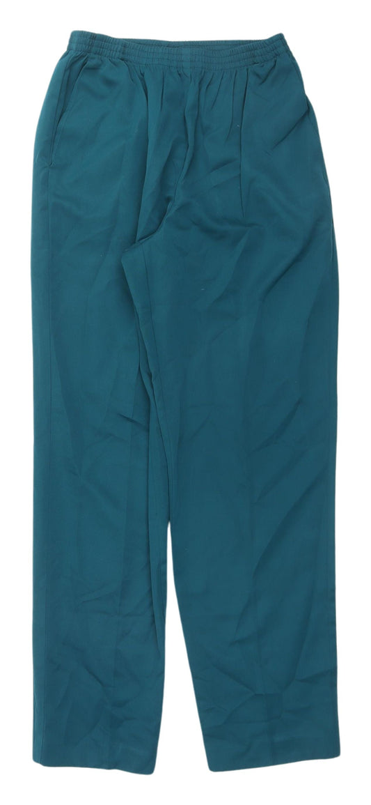 Alfred Dunner Women's Green Trousers Size 8 Straight Leg