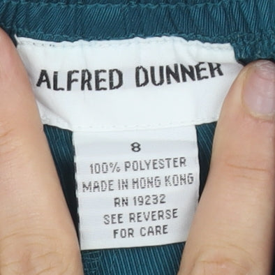 Alfred Dunner Women's Green Trousers Size 8 Straight Leg