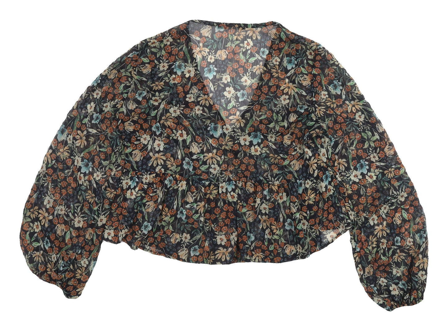 Womens UK Size M Stradivarius Multicoloured Tunic Blouse