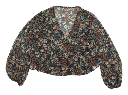 Womens UK Size M Stradivarius Multicoloured Tunic Blouse