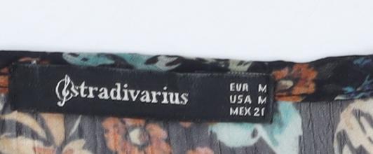 Womens UK Size M Stradivarius Multicoloured Tunic Blouse