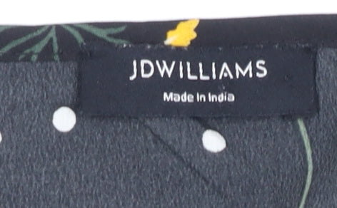 Womens UK Size 18 JD Williams Black Kimono Blouse