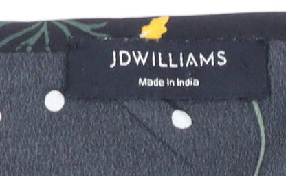 Womens UK Size 18 JD Williams Black Kimono Blouse