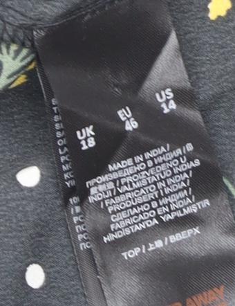 Womens UK Size 18 JD Williams Black Kimono Blouse