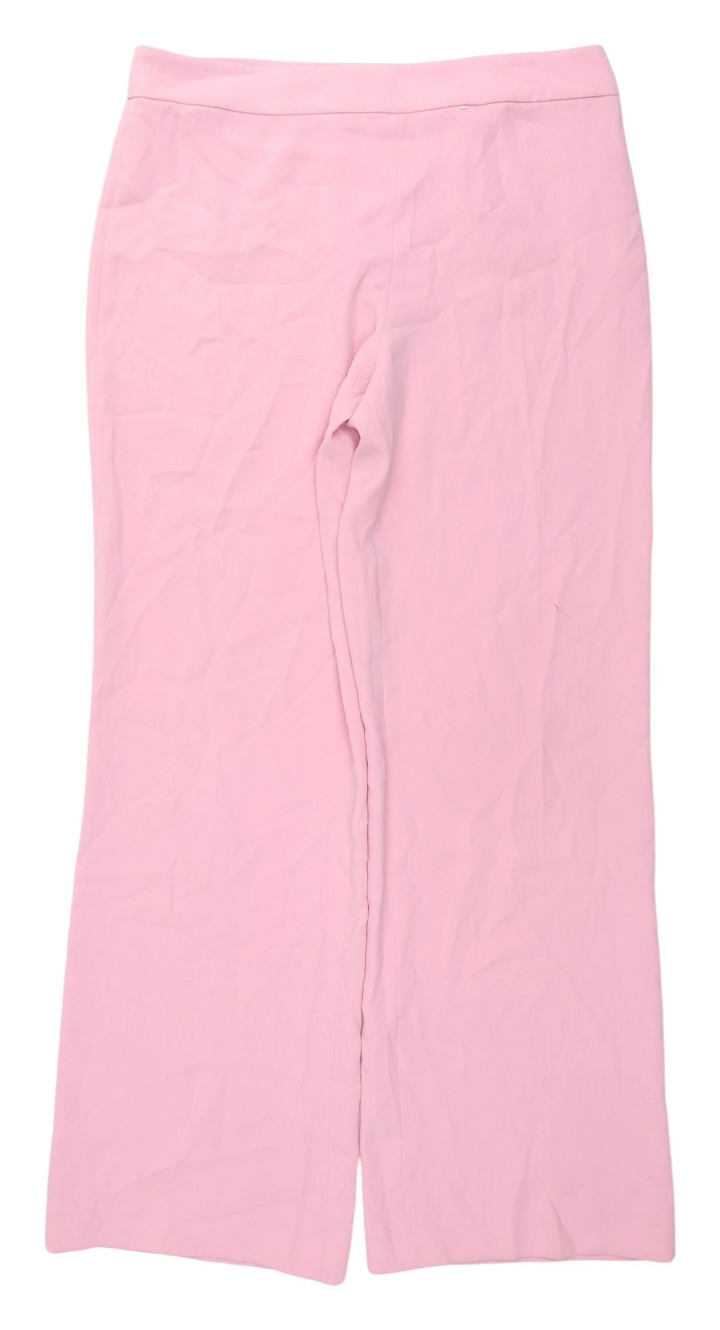 Womens UK Size XXL Zara Regular Fit Straight Pink Trousers