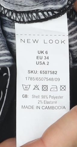 New Look Women's Black Striped Paperbag Shorts