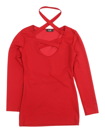 I-X London Red Long Sleeve Dress - Size 12