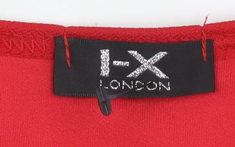 I-X London Red Long Sleeve Dress - Size 12