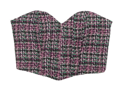 Womens UK Size M Zara Multicoloured Cropped Blouse