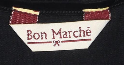 Bon Marché Black Sequin Women's T-Shirt, Size S, Casual Chic