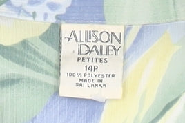 Allison Daley Women's Blue Floral Button-Up Shirt