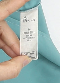 Womens UK Size 16 BHS Blue Basic T-Shirt