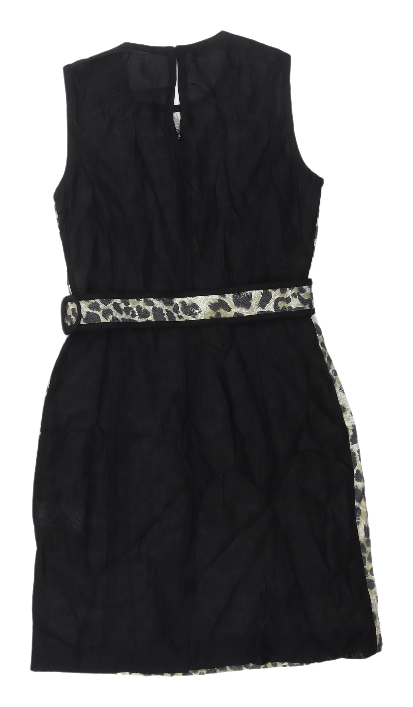 Jessica Women's Animal Print Belted Sleeveless Dress Size 8