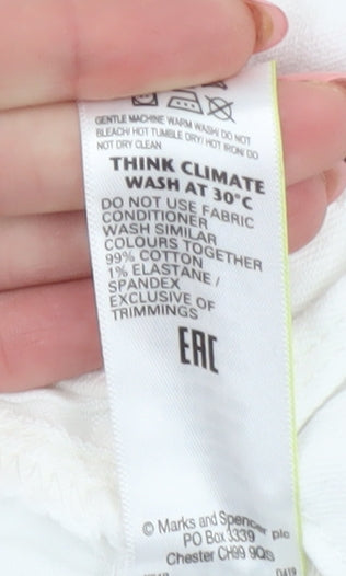 Marks and Spencer Men's White Skinny Jeans