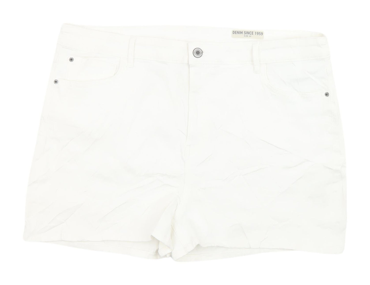 Marks & Spencer Women's White Denim Shorts Size 20