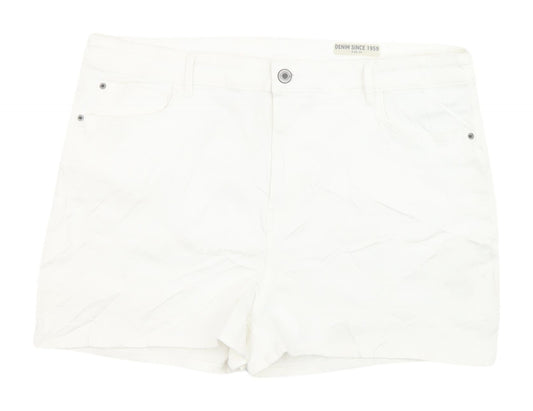 Marks & Spencer Women's White Denim Shorts Size 20