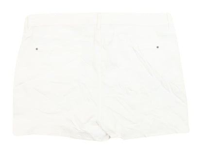 Marks & Spencer Women's White Denim Shorts Size 20