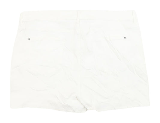 Marks & Spencer Women's White Denim Shorts Size 20