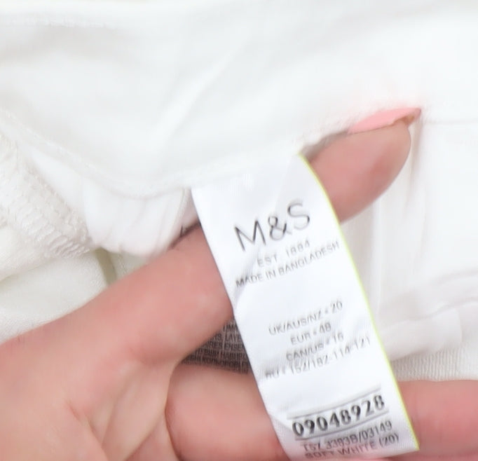 Marks & Spencer Women's White Denim Shorts Size 20