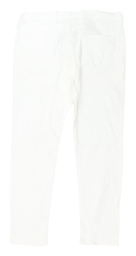 Marks and Spencer Men's White Skinny Jeans, Size 38
