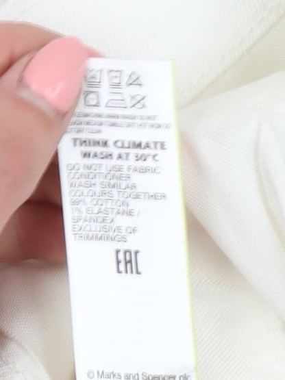 Marks and Spencer Men's White Skinny Jeans, Size 38