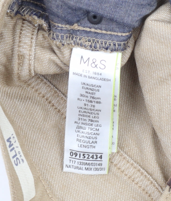Marks and Spencer Beige Slim Men's Jeans