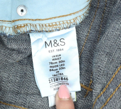 Marks and Spencer Men's Blue Straight Jeans 30
