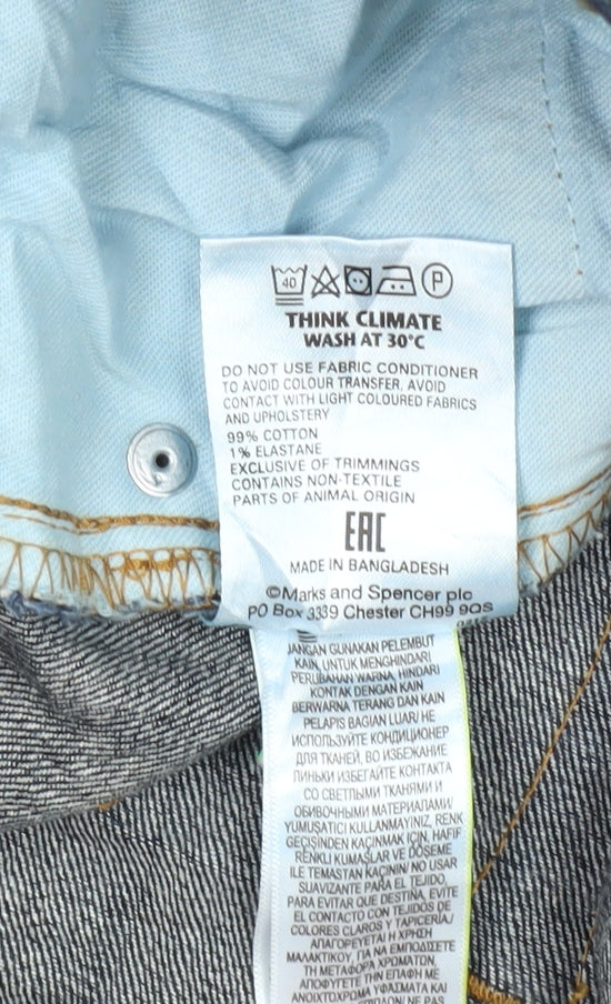 Marks and Spencer Men's Blue Straight Jeans 30