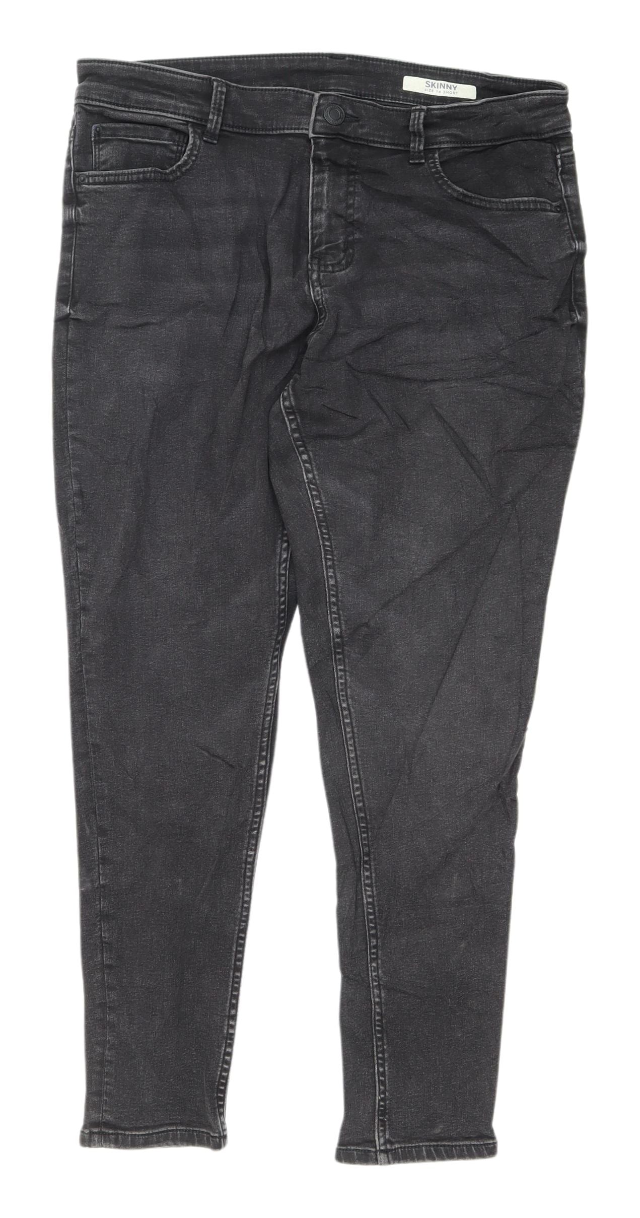Womens UK Size 14 Marks and Spencer Slim Fit Skinny Black Jeans