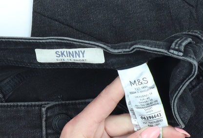 Womens UK Size 14 Marks and Spencer Slim Fit Skinny Black Jeans