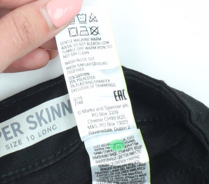 Womens UK Size 10 Marks and Spencer Slim Fit Skinny Black Jeans