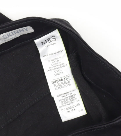 Womens UK Size 10 Marks and Spencer  Skinny Black Jeans