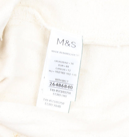 Womens UK Size 16 Marks and Spencer Ivory Basic Jacket