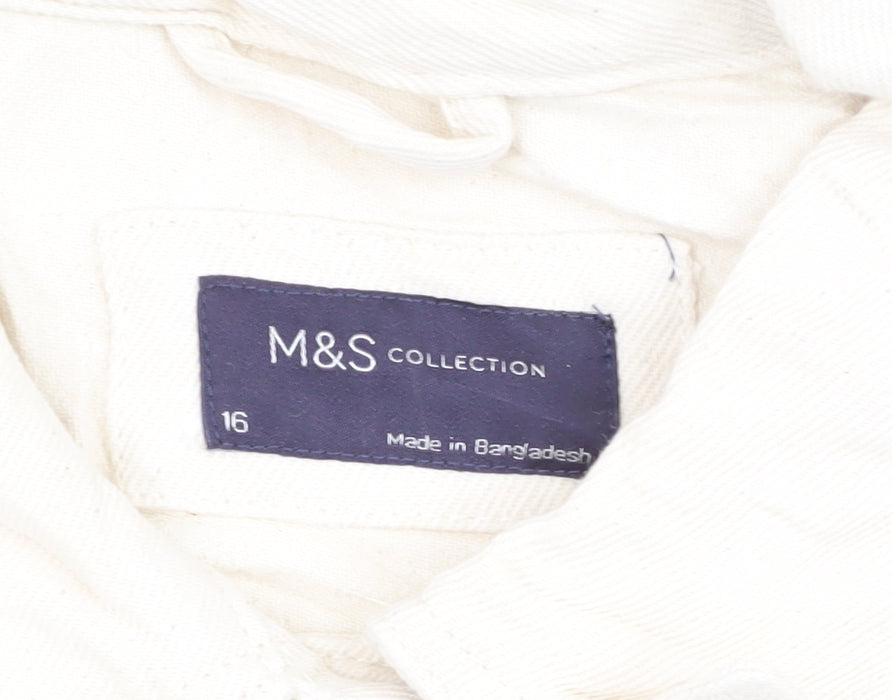 Womens UK Size 16 Marks and Spencer Ivory Basic Jacket