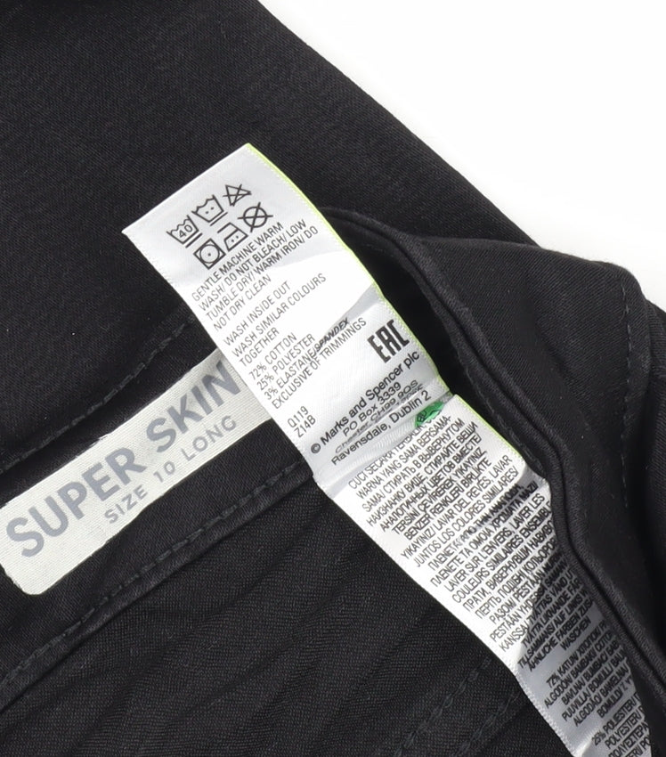 Womens UK Size 10 Marks and Spencer Slim Fit Skinny Black Jeans