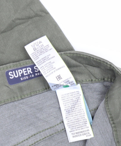 Womens UK Size 10 Marks and Spencer Regular Fit Skinny Green Jeans