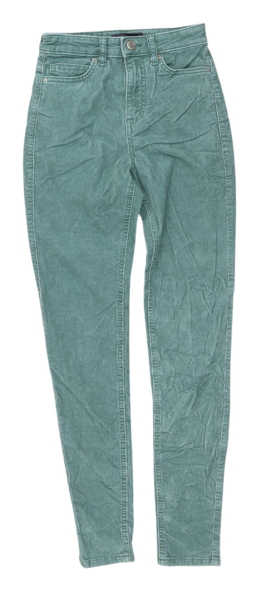 Womens UK Size 6 Marks and Spencer Slim Fit  Green Trousers