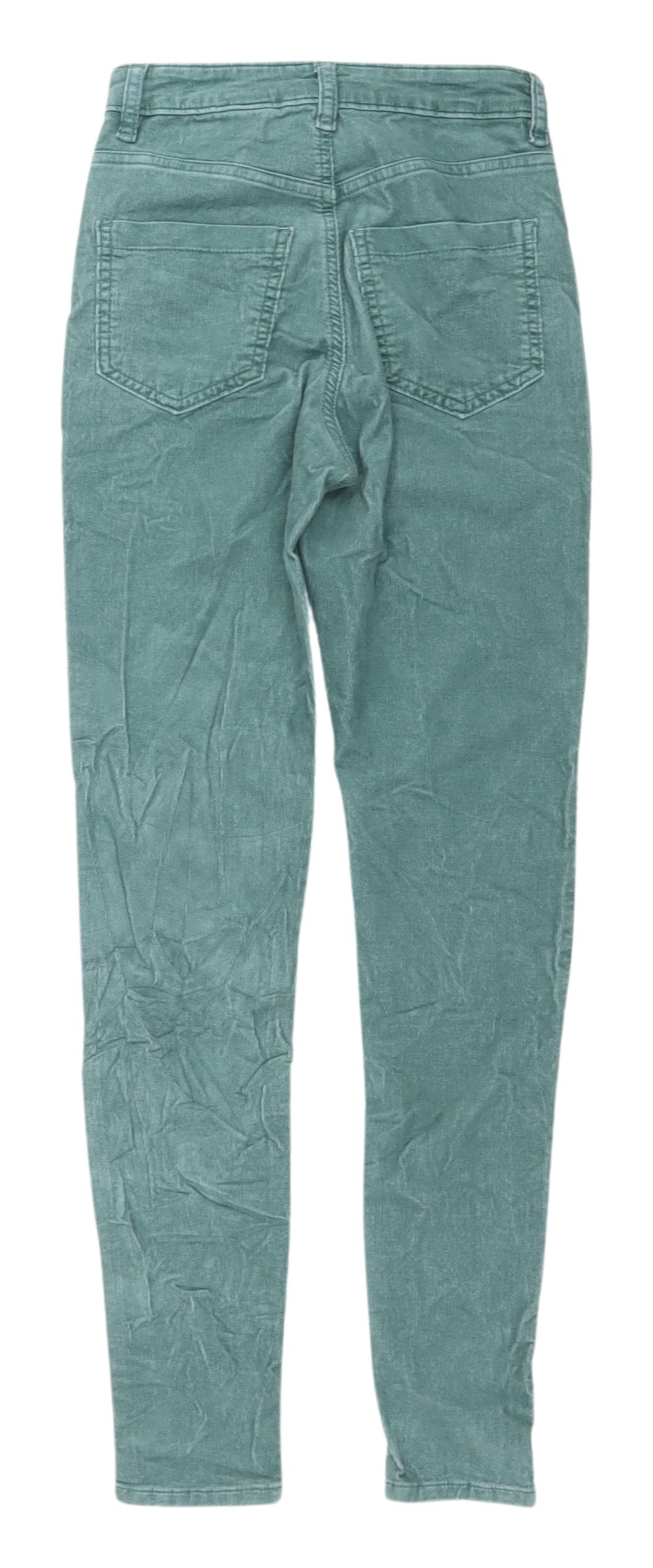 Womens UK Size 6 Marks and Spencer Slim Fit  Green Trousers
