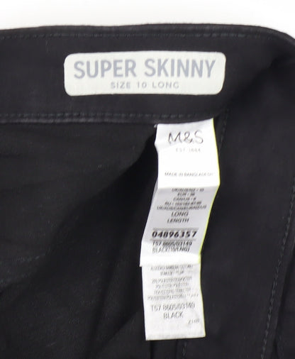 Womens UK Size 10 Marks and Spencer Slim Fit Skinny Black Jeans