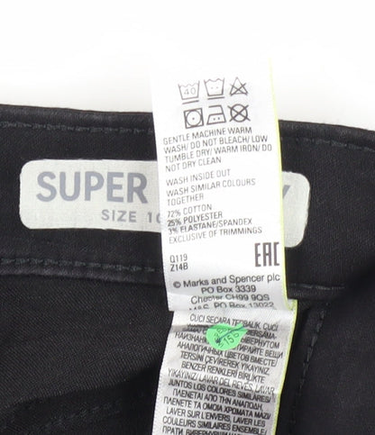 Womens UK Size 10 Marks and Spencer Slim Fit Skinny Black Jeans