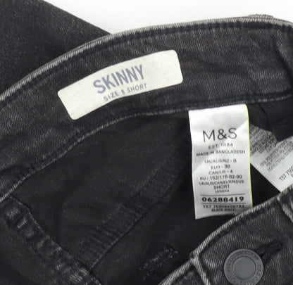 Womens UK Size 8 Marks and Spencer Slim Fit Skinny Black Jeans