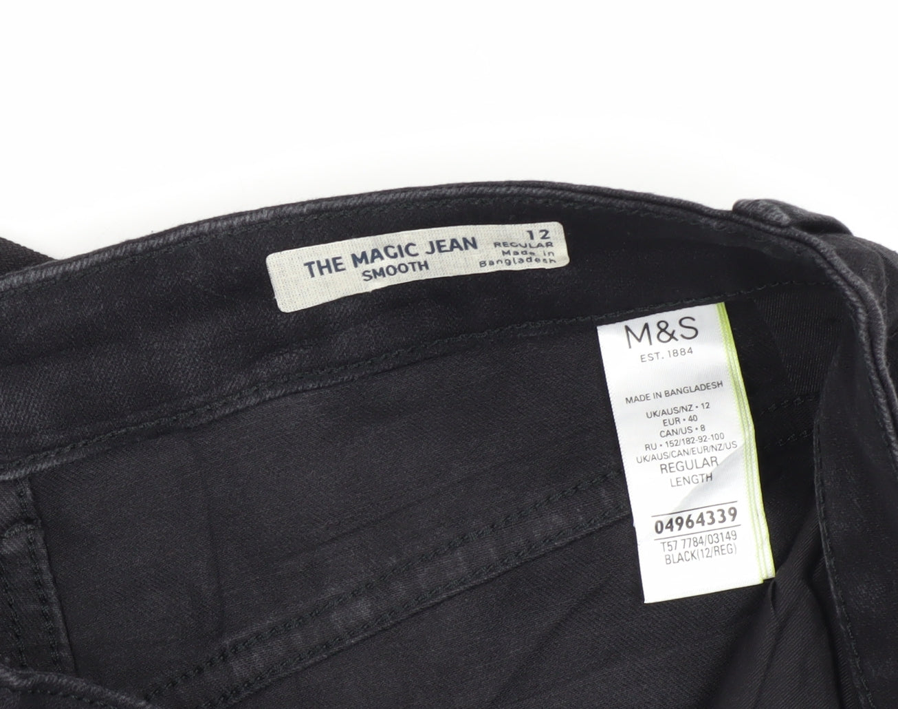 Womens UK Size 12 Marks and Spencer Regular Fit Skinny Black Jeans