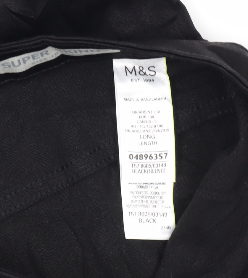 Womens UK Size 10 Marks and Spencer Slim Fit Skinny Black Jeans