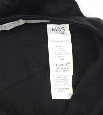 Womens UK Size 10 Marks and Spencer Slim Fit Skinny Black Jeans